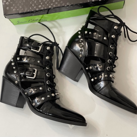 Sam Edelman black patent bootie with studs - Picture 5 of 16